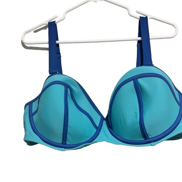 NWT Swimsuits For All Green Bikini Bra Top Adjustable Straps Padded sz 20 - Picture 2 of 8